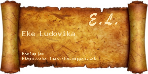 Eke Ludovika névjegykártya